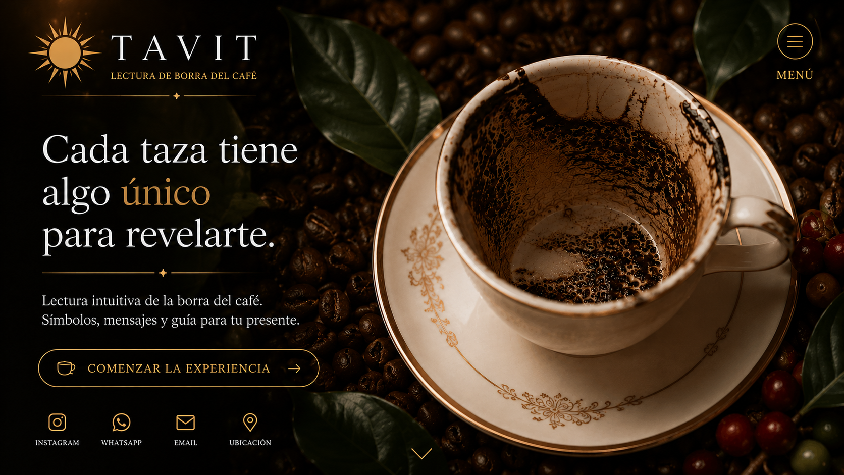 Tavit, lectura de borra del café. Cada taza tiene algo único para revelarte.