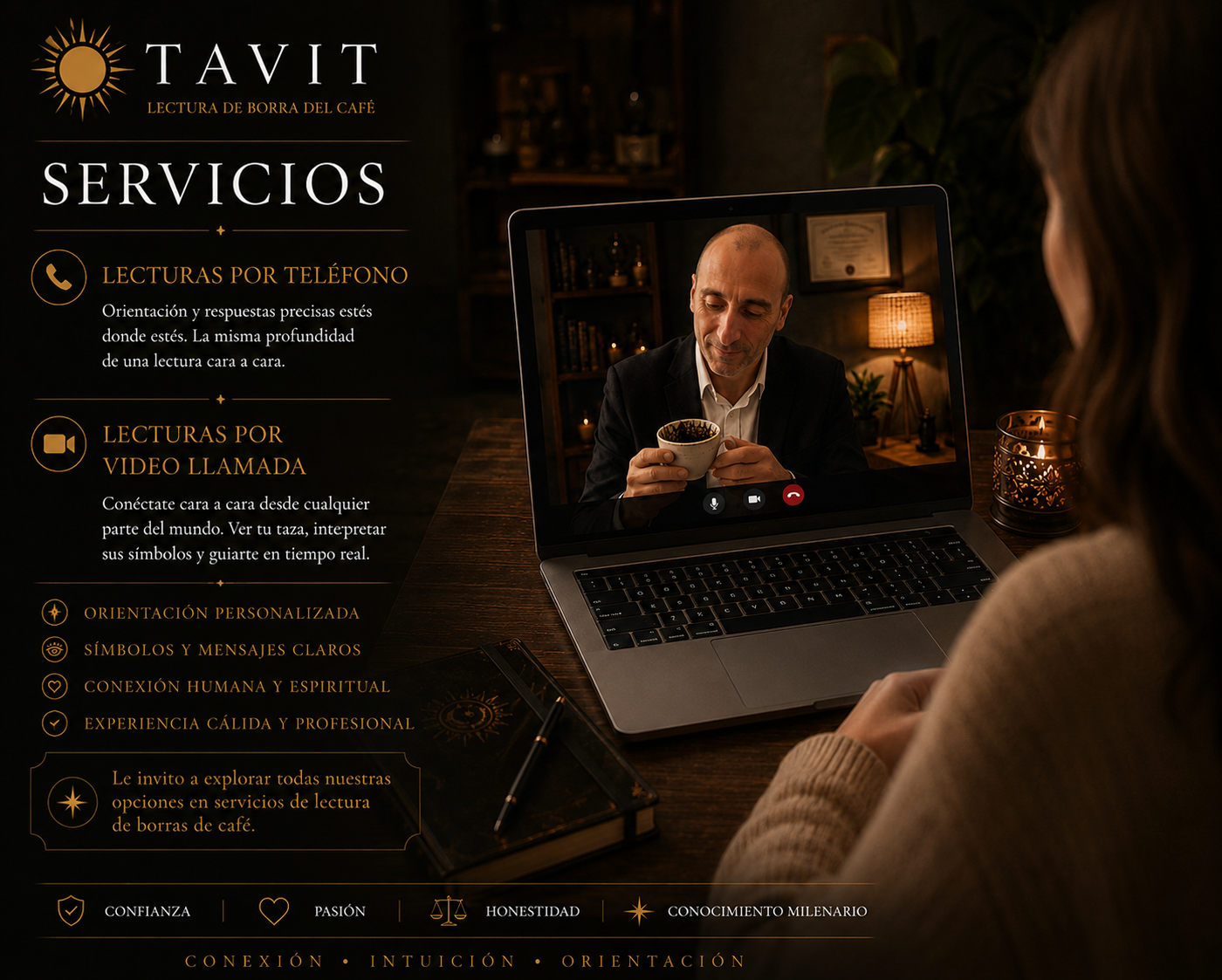 Lecturas por teléfono y por videollamada con Tavit.
